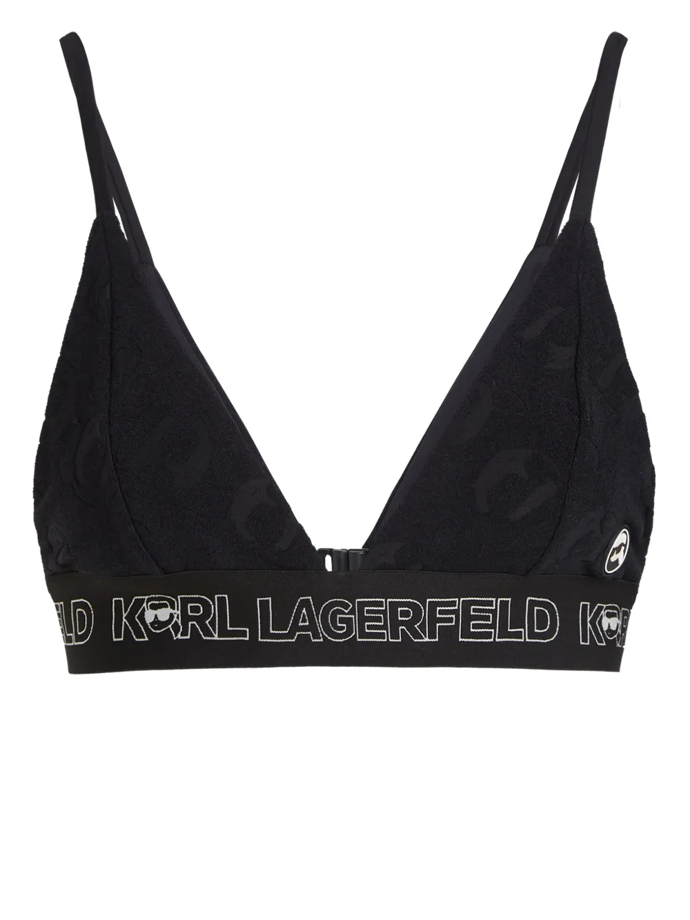 

Топ бикини Ikon 2.0 с логотипом KARL LAGERFELD, черный