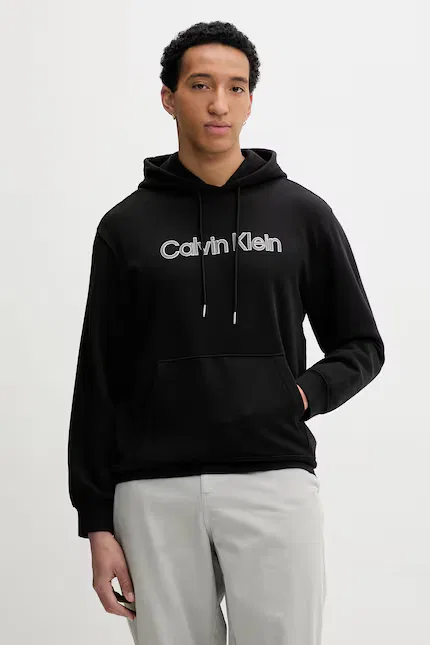 Худи свободного кроя Calvin Klein, черный