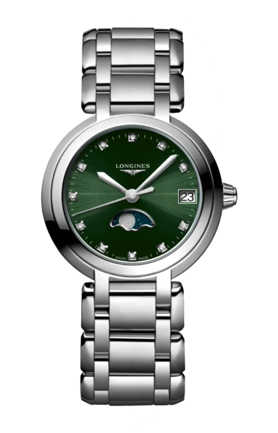 ЛОНЖИН ПРИМАЛУНА - L8.115.4.67.6 LONGINES, серебряный