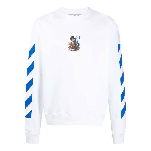 

Толстовка ss21 arrows pattern stripe printing long sleeves white Off-White, белый