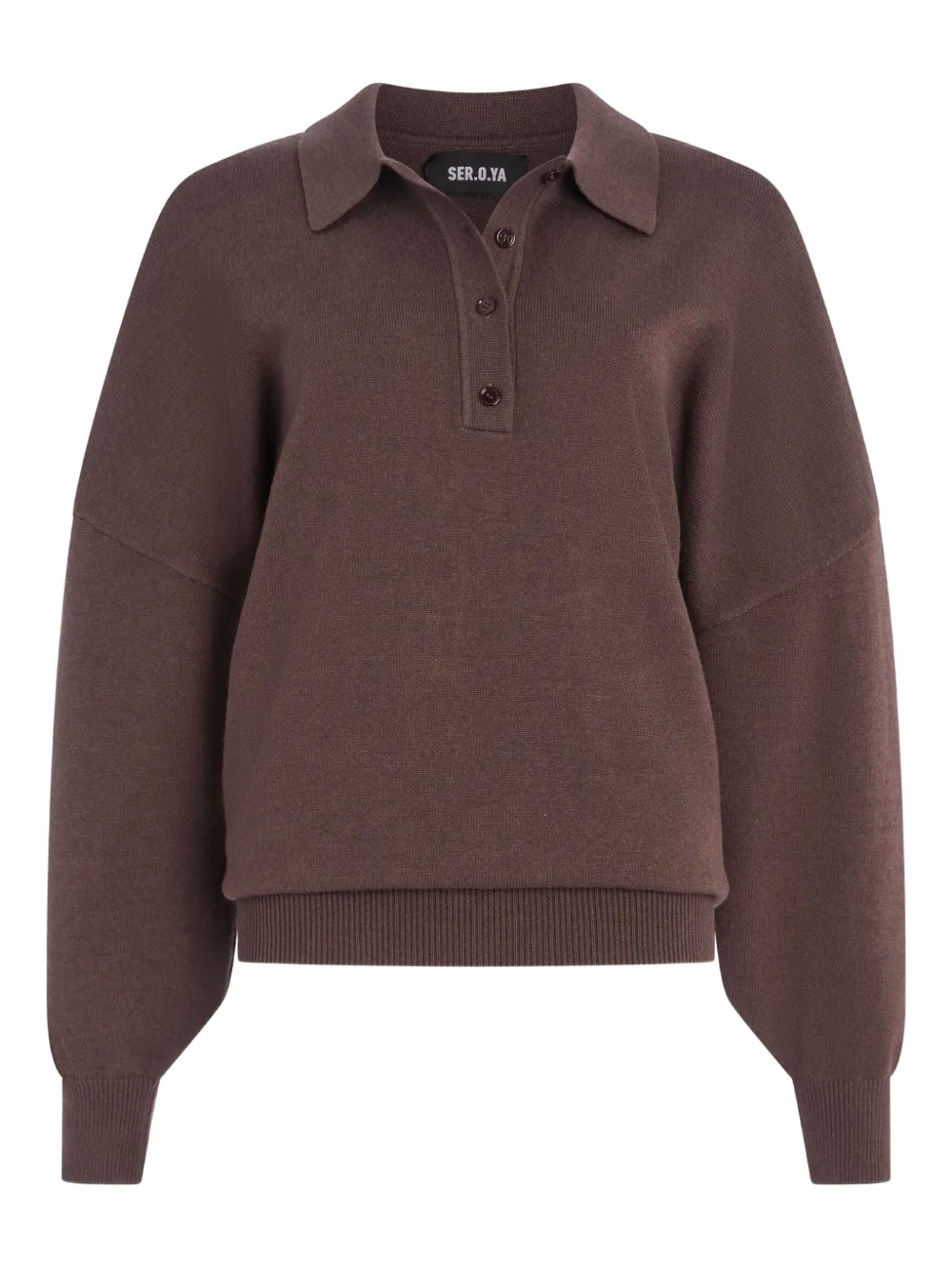 

Поло с объемными рукавами Vespen SER.O.YA, коричневый