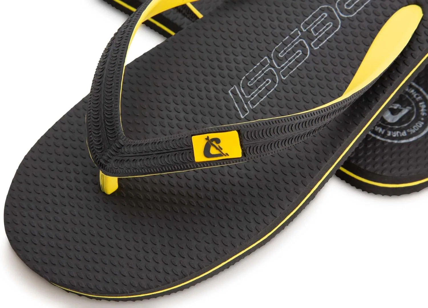 Шлепанцы CRESSI Leaf Flip Flop - унисекс сандалии для пляжа и бассейна, черный/желтый — фото 3