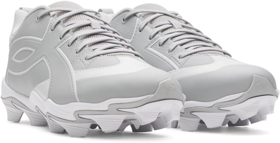 Under Armour мужские бейсбольные бутсы Leadoff Icon Low Rm, (075) Baseball Gray/White/Baseball Gray — фото 2