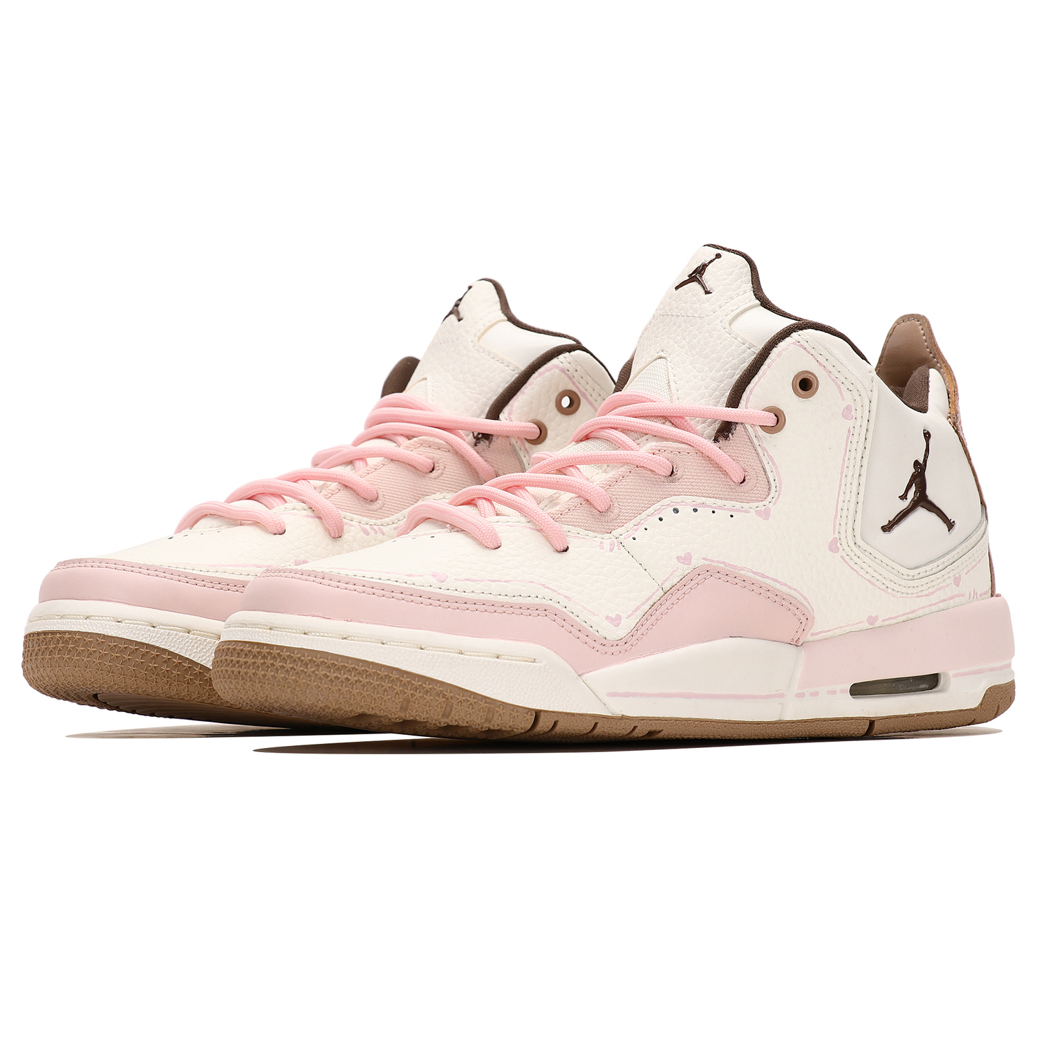 Jordan Courtside 23 Mid top детские баскетбольные кроссовки Pink White для подростков — фото 4