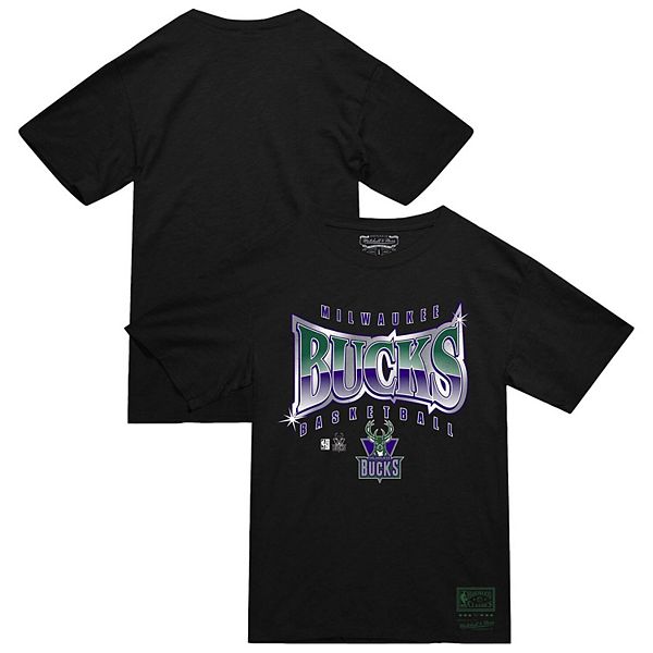 

Мужская черная футболка milwaukee bucks worldwide collection glow up Mitchell & Ness
