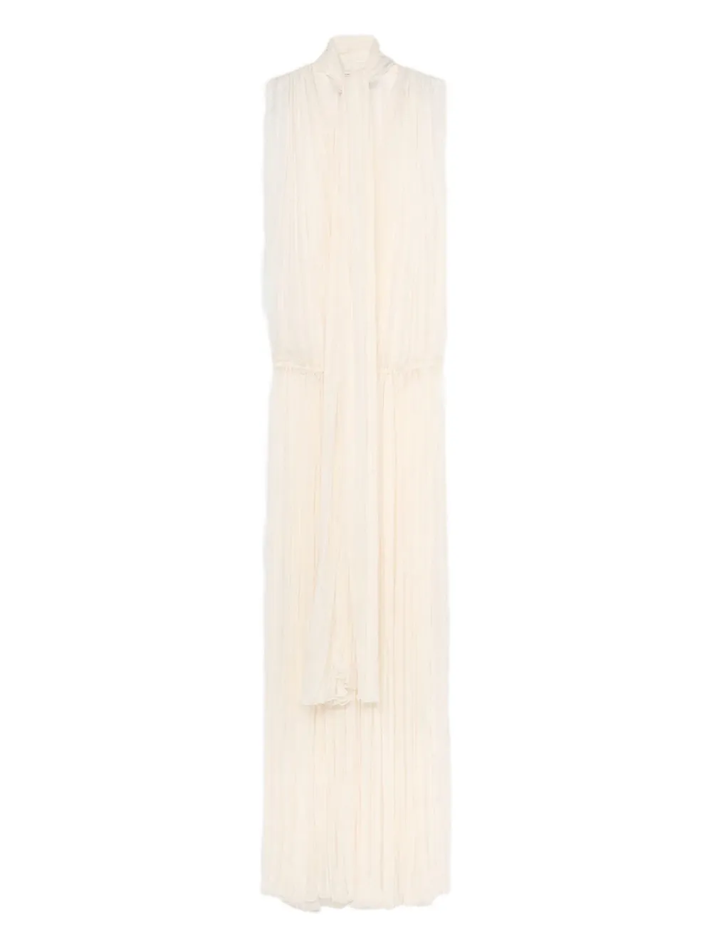 

Платье макси без рукавов со складками Blumarine, нейтральный