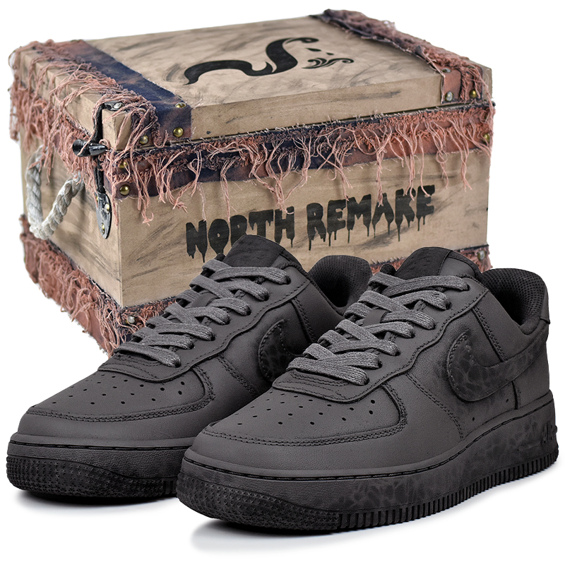

Кроссовки для скейтбординга Air Force 1 Abrasion Resistant низкие мужские Nike, черный-gift box 4