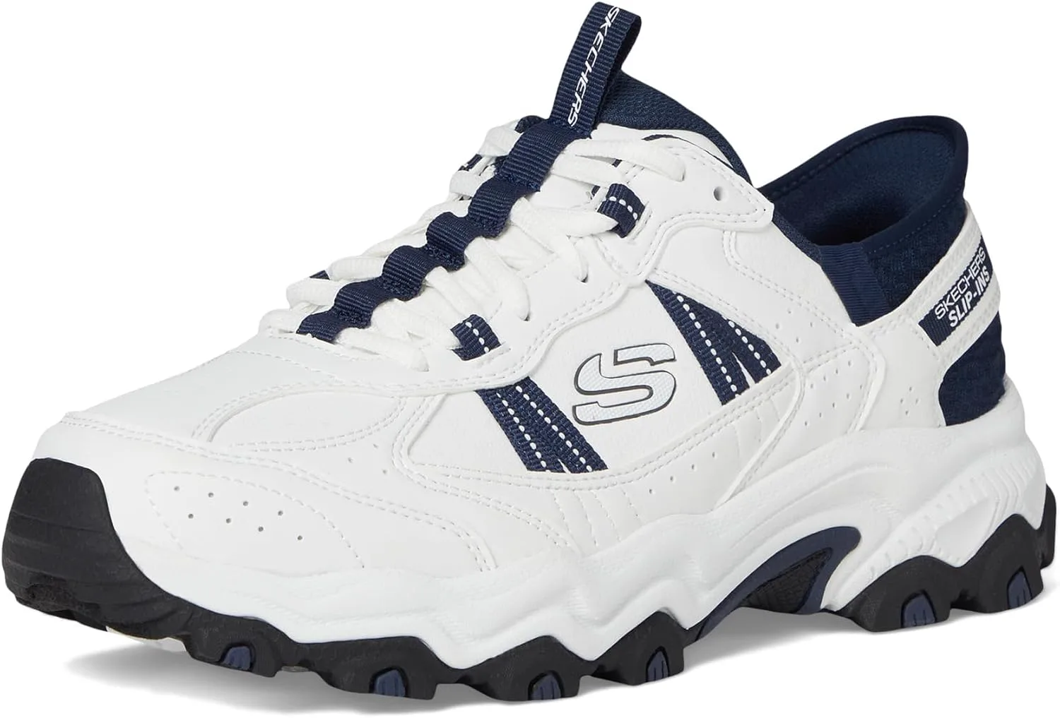 Мужские кроссовки Skechers Stamina без застежек, белый/синий — фото 4