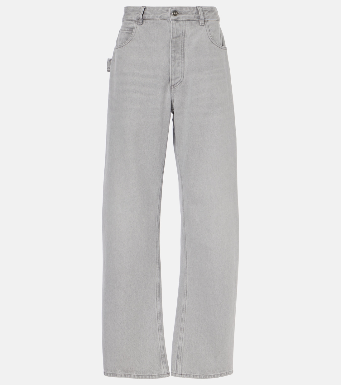 

Джинсы с широкими штанинами средней посадки Bottega Veneta, Light Grey