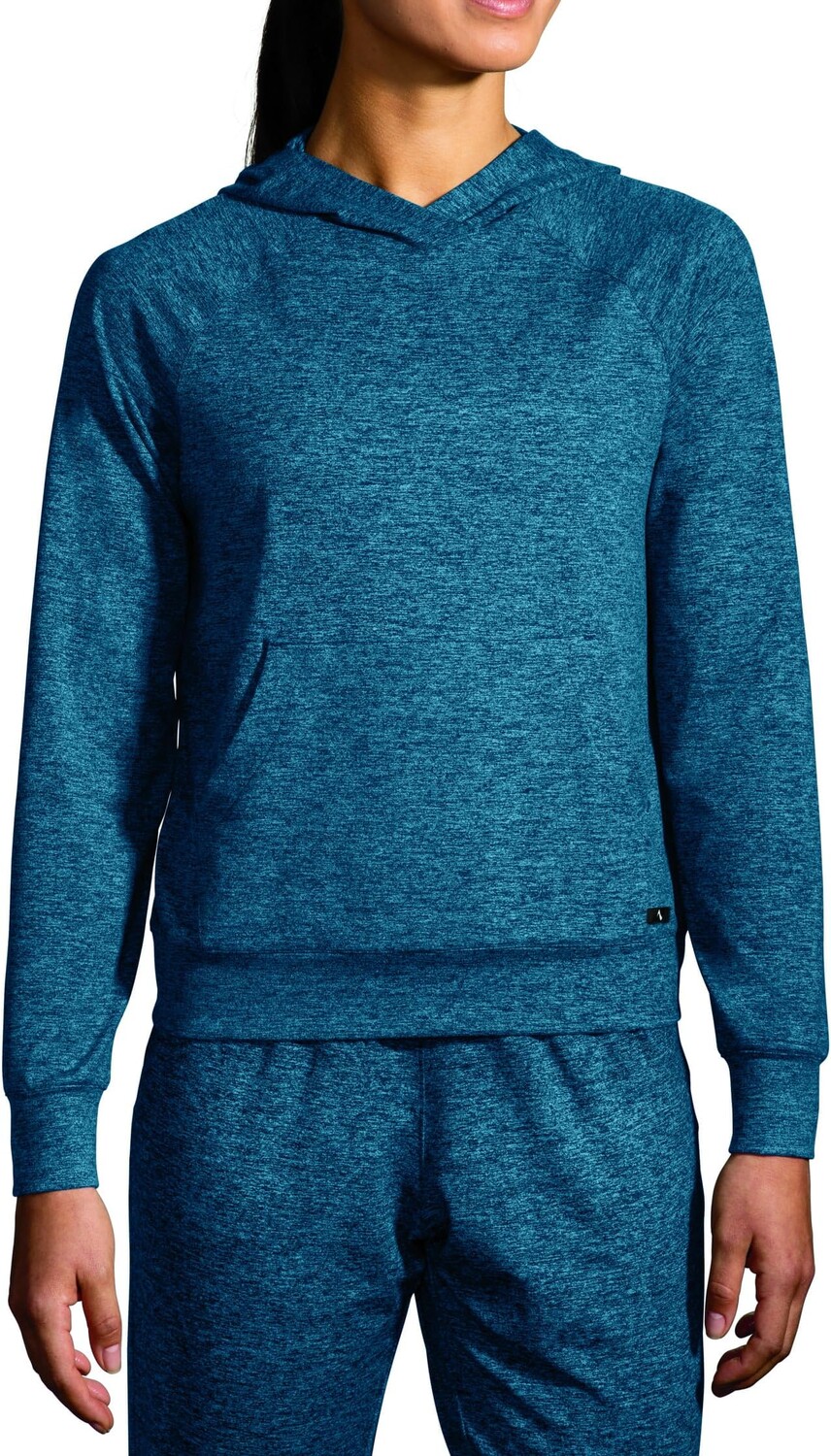 

Худи Brooks Luxe Hoodie, цвет Heather Moroccan Blue