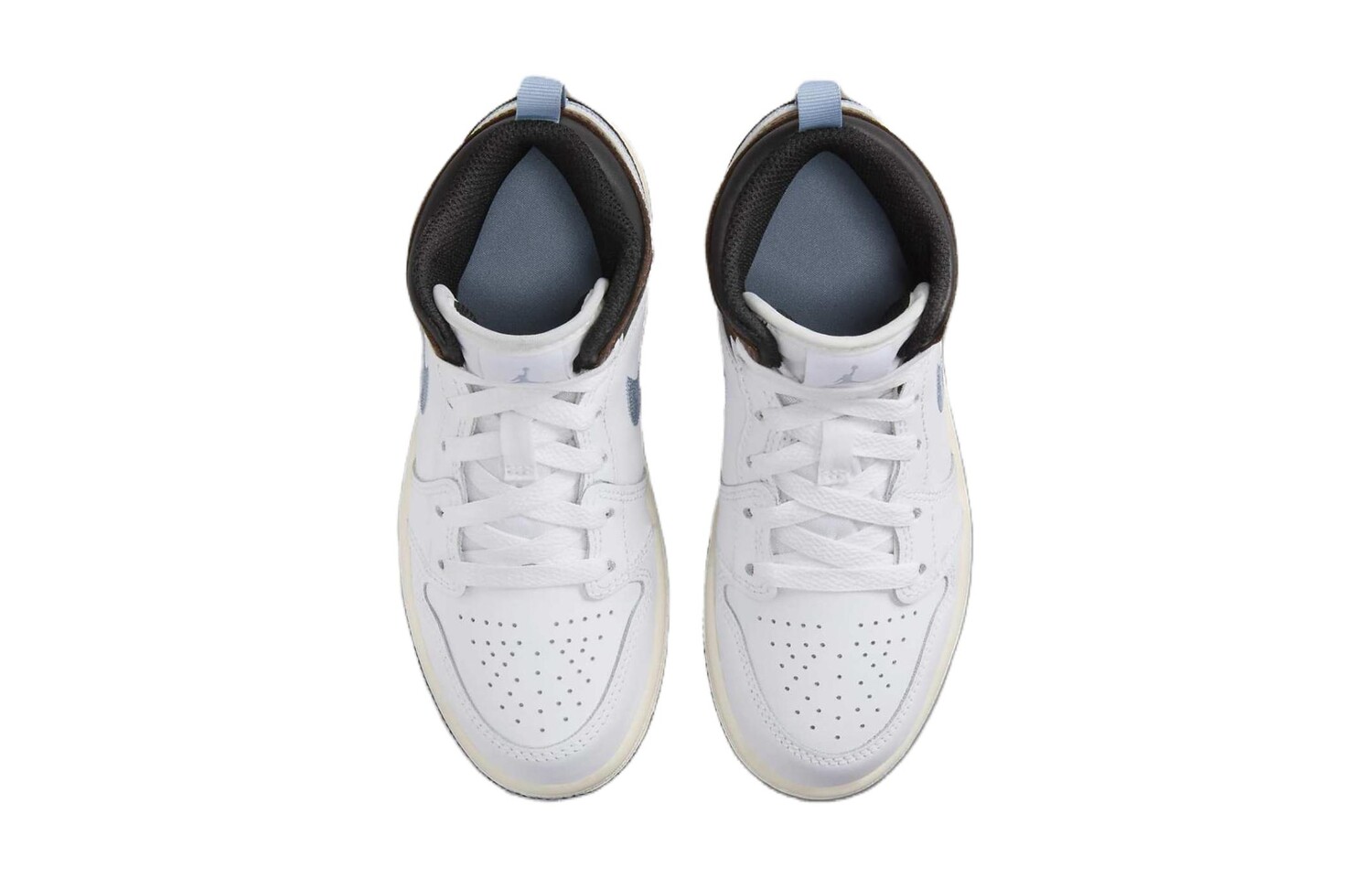 Баскетбольные кроссовки Air 1 Kids для начальной школы Jordan, белый/коричневый — фото 4