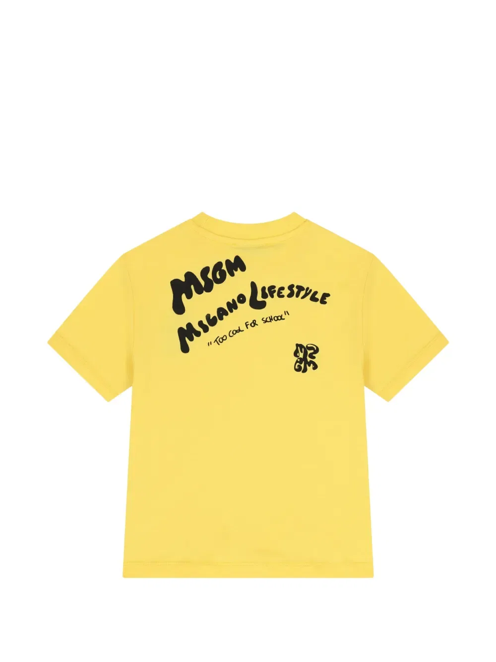 Футболка с графическим принтом Msgm Kids, желтый — фото 2