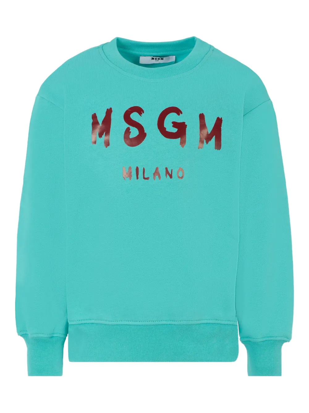 

Хлопковая толстовка с логотипом MSGM Kids, синий