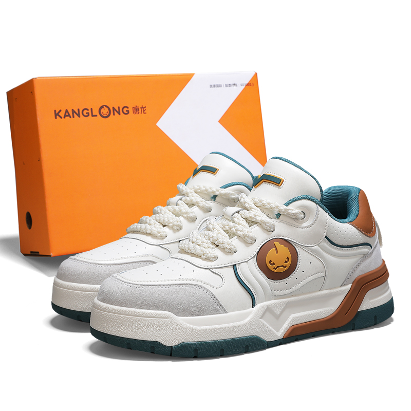 

KANGLONG Высокие устойчивые к истиранию дышащие нескользящие низкие скейтбордские кроссовки мужские коричнево-зеленые, цвет Brown Green