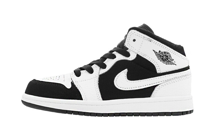 

Кроссовки Jordan 1 Mid White Black PS