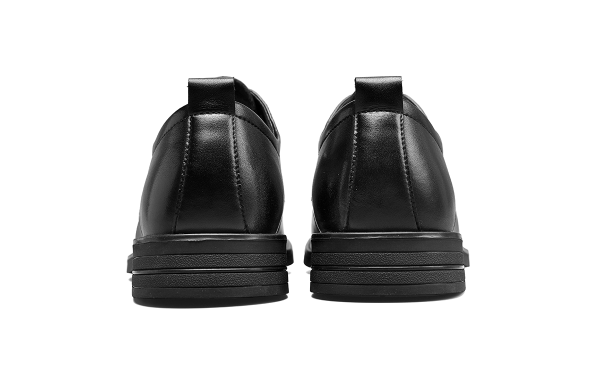HLA Мужские классические туфли черно-угольного цвета на низком ходу, цвет Charcoal Black — фото 4
