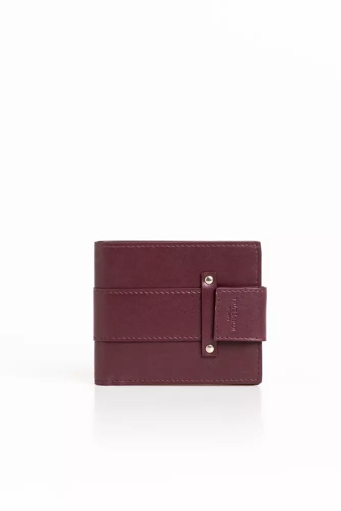 

Коричневый кожаный мужской кошелек Trussardi