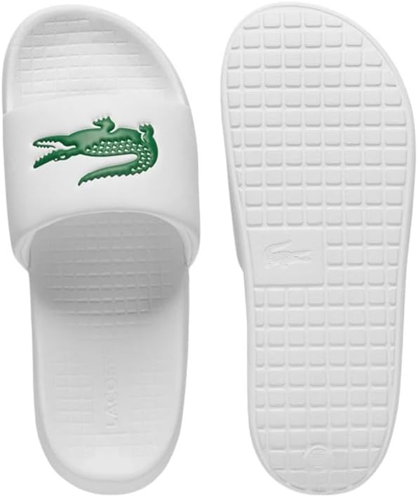 Lacoste мужские сандалии Serve Slide 1.0, White & Green Croc — фото 4