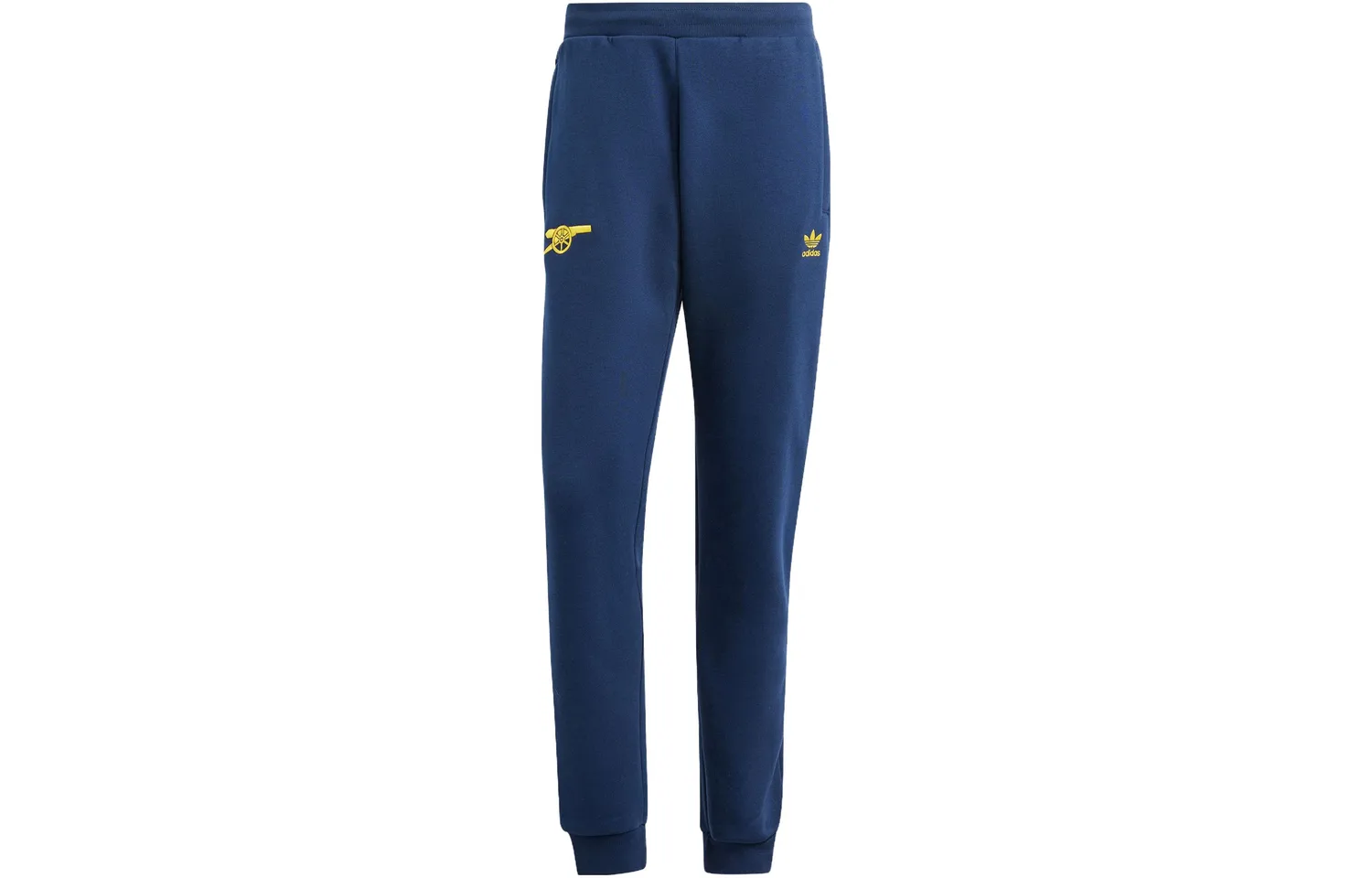 Adidas Originals Essential ARSENAL ESSENTIALS TREFOIL PANTS вязаные спортивные штаны мужские College Navy/Tribal Yellow