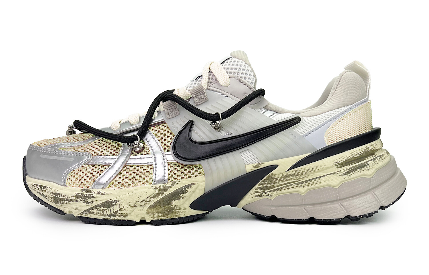 

Кроссовки для бега V2K Run унисекс с низким верхом серебристо-зеленые Nike