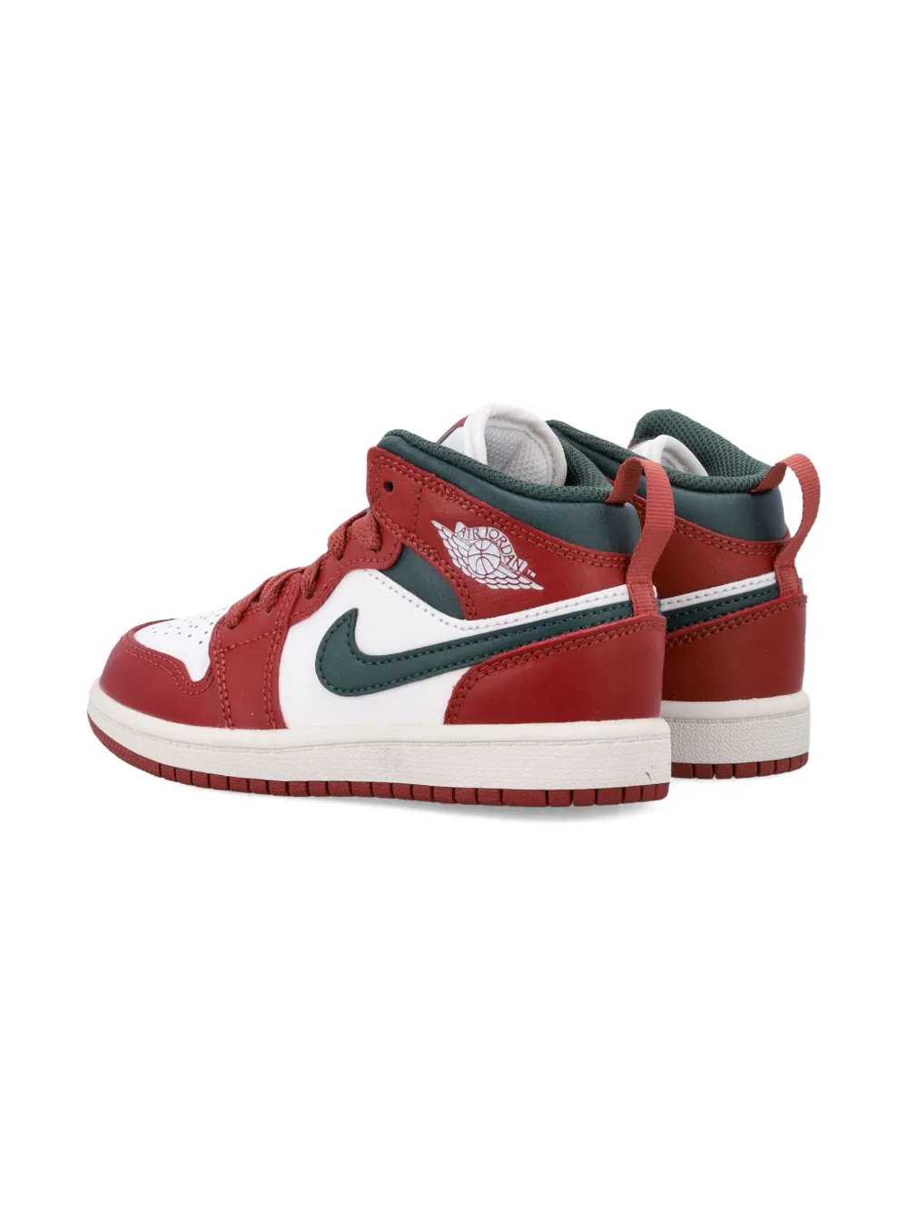 Кожаные кроссовки Jordan 1 Mid Nike Kids, красный — фото 3