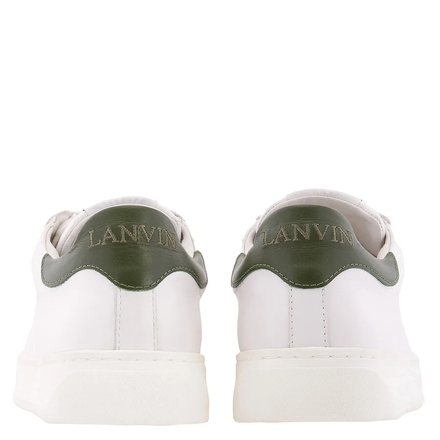 Мужские низкие кроссовки Lanvin DBB0, размер бренда 39 (американский размер 6), белый/темно-зеленый — фото 4