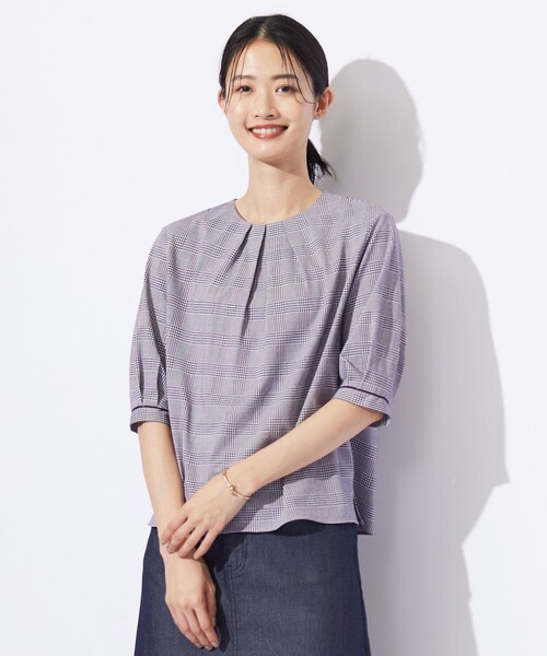 

J.PRESS Ladies Футболка женская клетчатая J.PRESS, фиолетовый