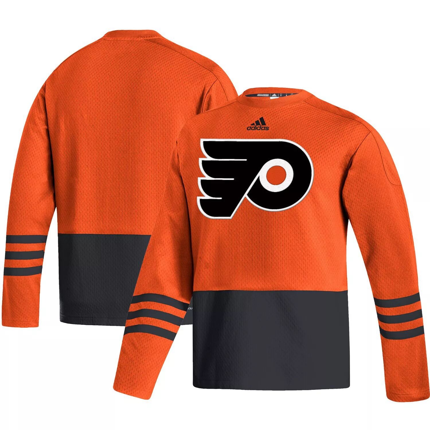 

Мужской оранжевый пуловер с логотипом Philadelphia Flyers AEROREADY adidas