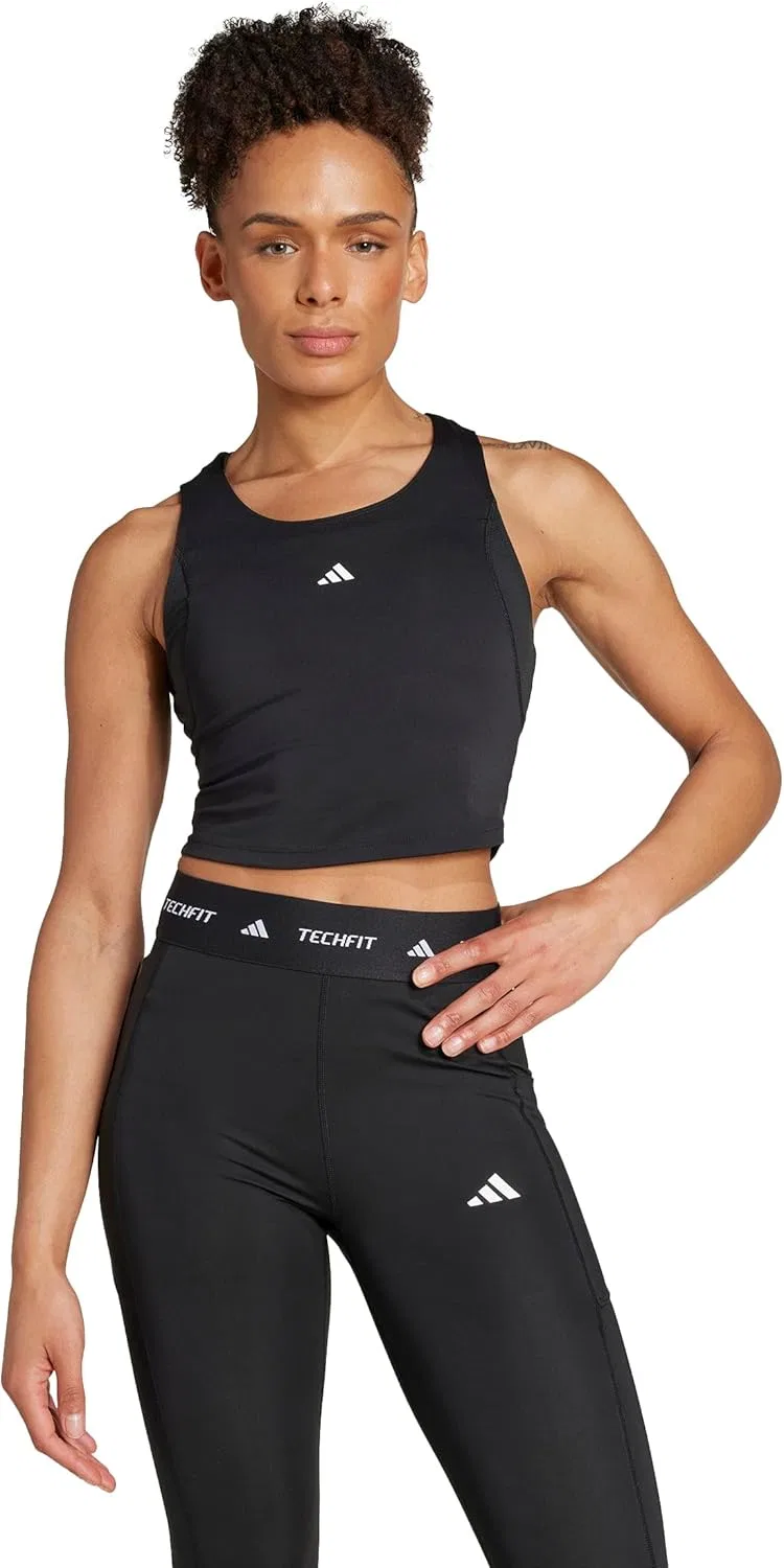 Топ для тренировок adidas Techfit, черный — фото 2