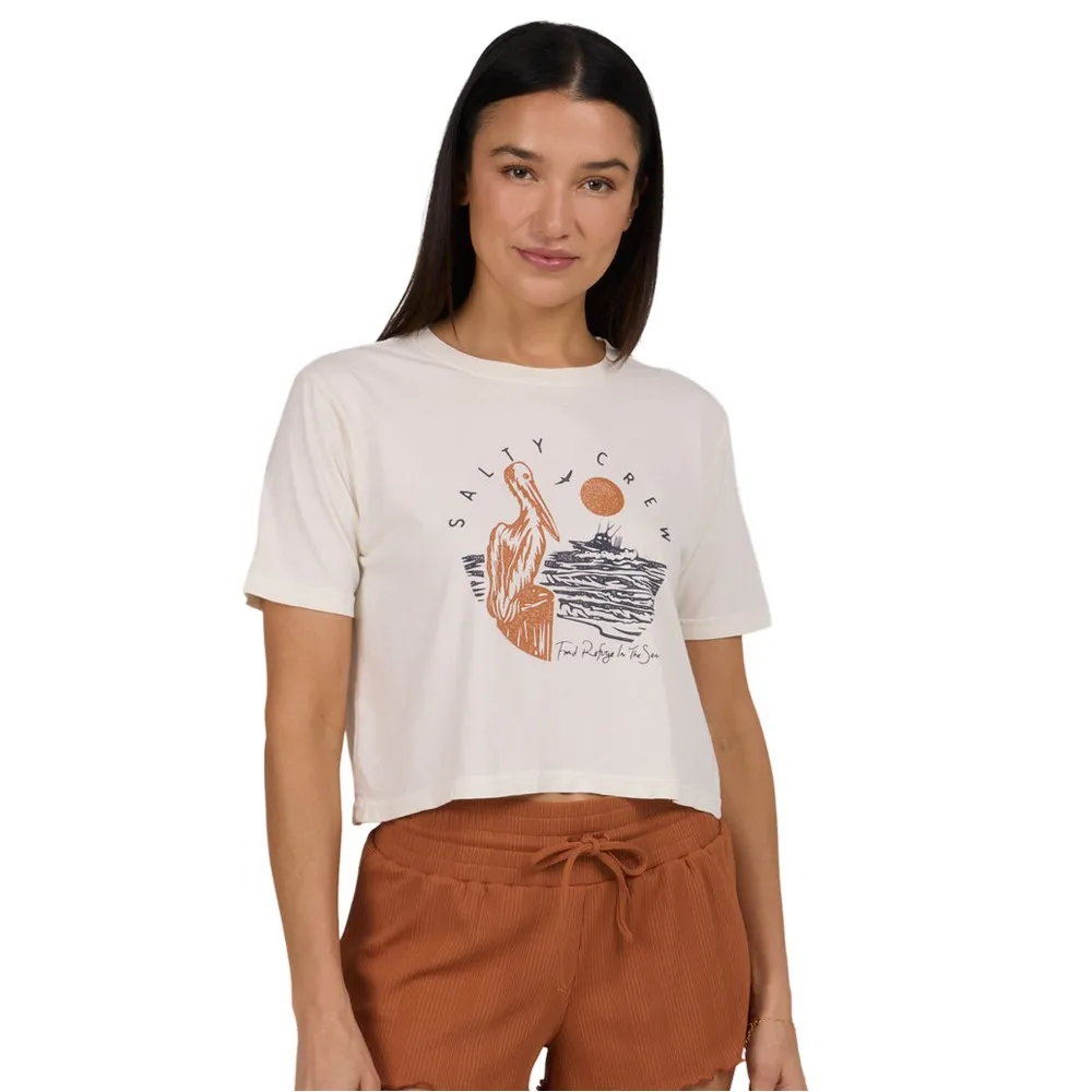 

Футболка с коротким рукавом Salty Crew Ashore crop, белый