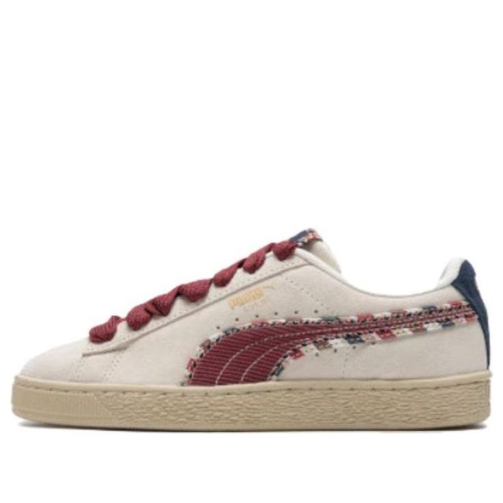 

Кроссовки PUMA Suede Bz Fringe 'white red navy' 398673-01, разноцветный