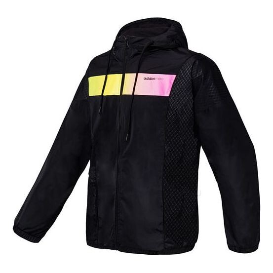 

Куртка adidas NEO men's Jacket new hooded windproof Jacket, черный