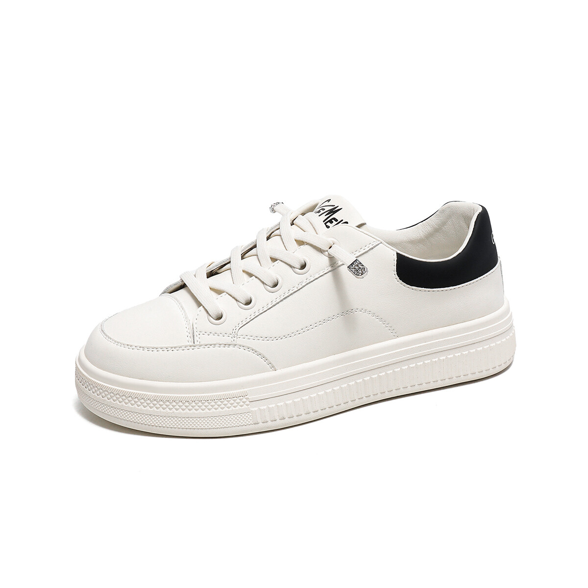 

Кеды GEMEIQ Skateboard Shoes Women's Low-Top, бежевый/черный