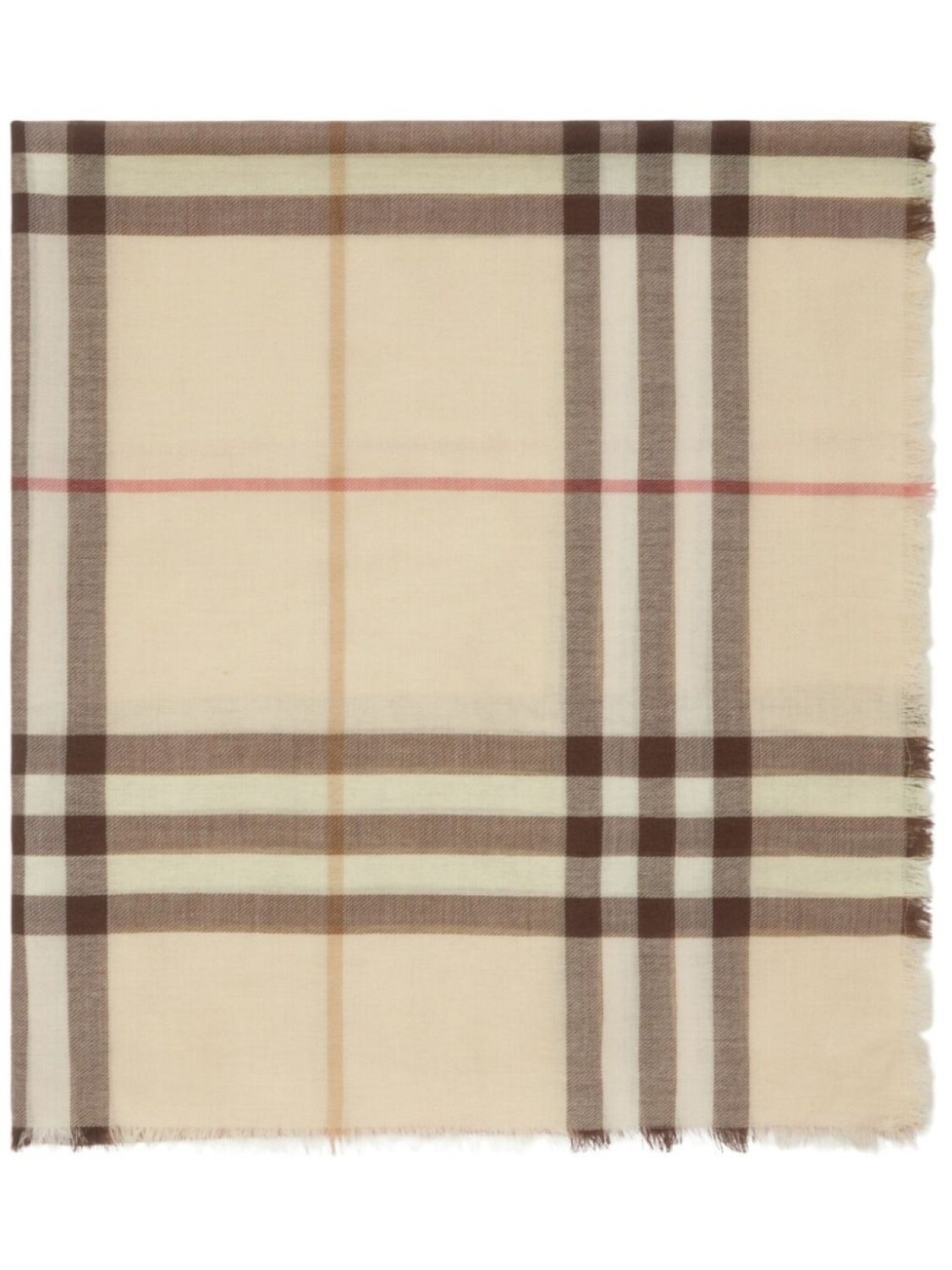

Клетчатый шарф Burberry, нейтральный цвет