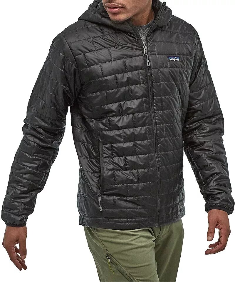 

Patagonia Мужская куртка с капюшоном Nano Puff, черный