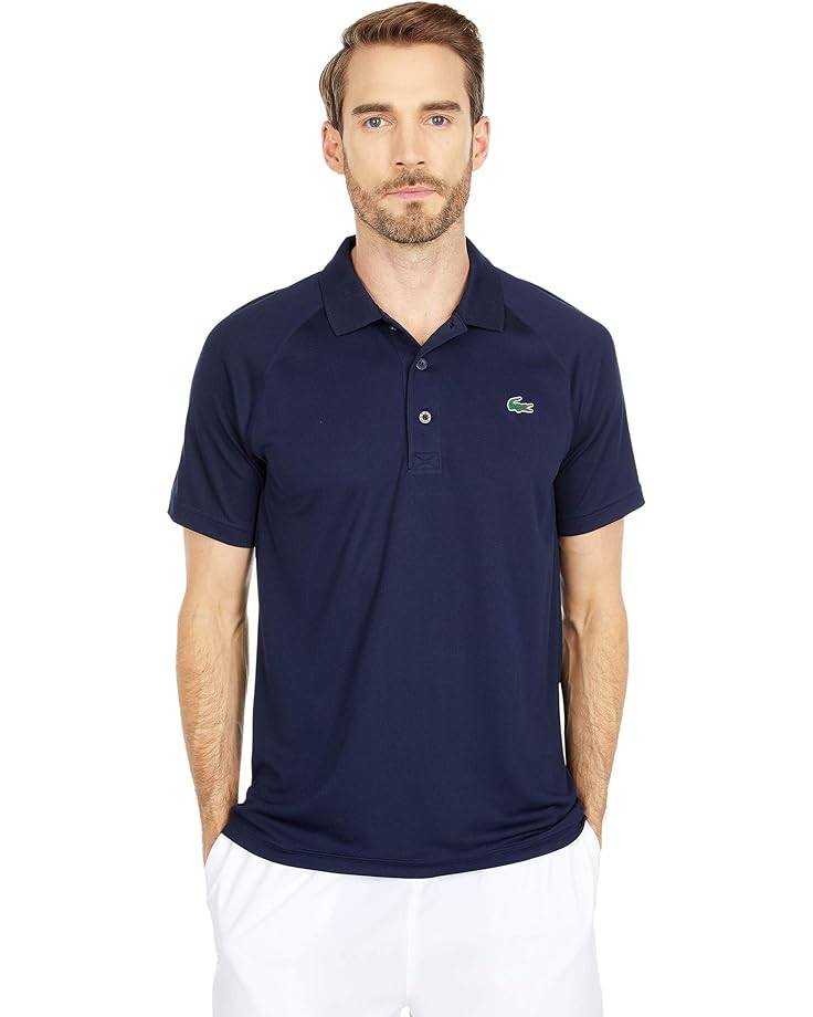 

Поло Lacoste Short Sleeve Sport Breathable Run-Resistant Interlock, синий