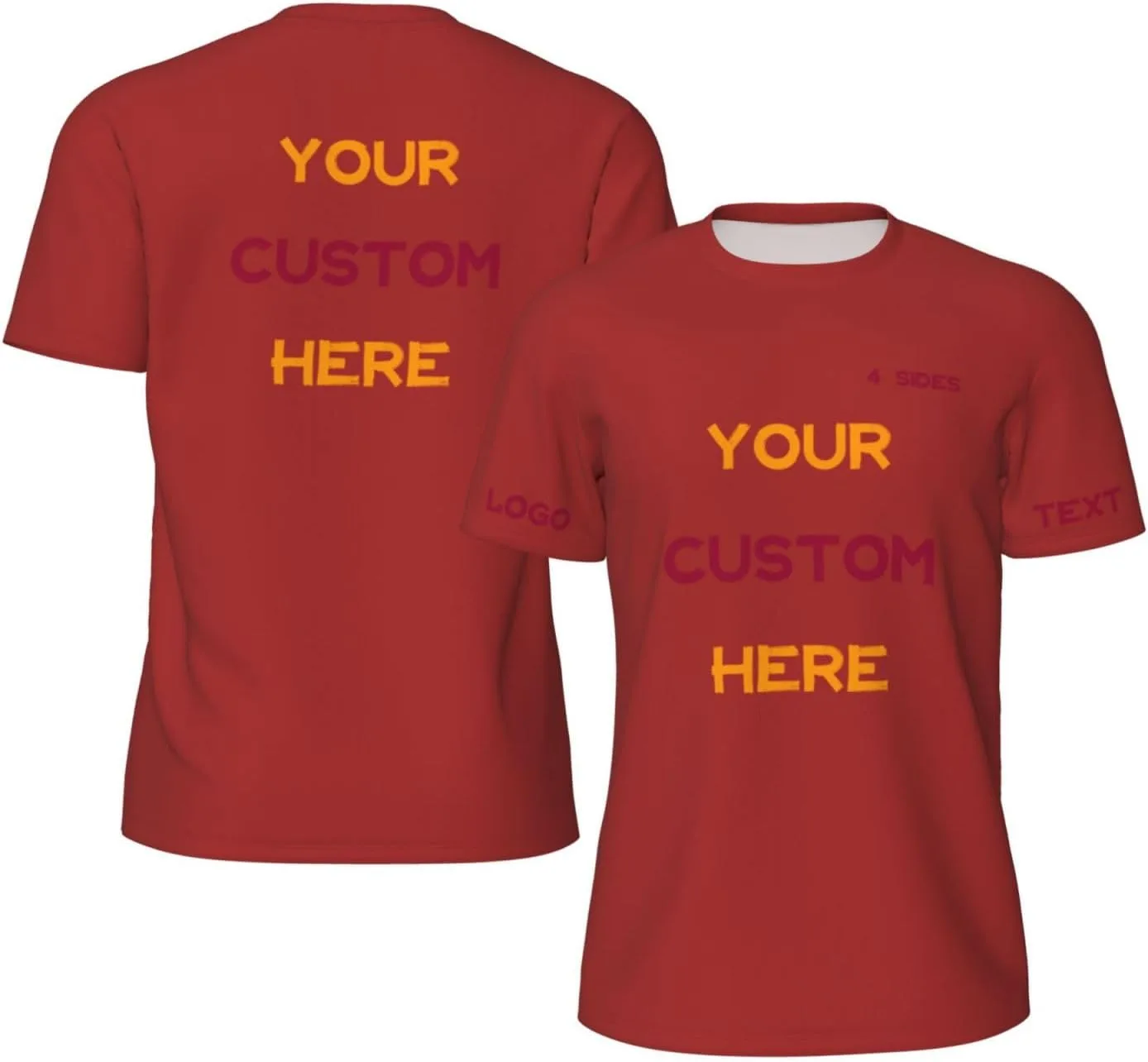 

Футболка Custom с принтом на 4 сторонах