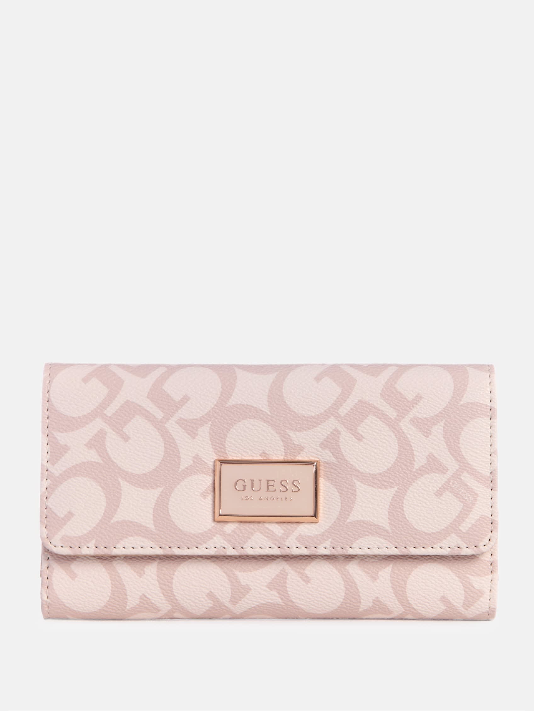 

Тонкий клатч-кошелек с логотипом Abree Guess Factory, Blush