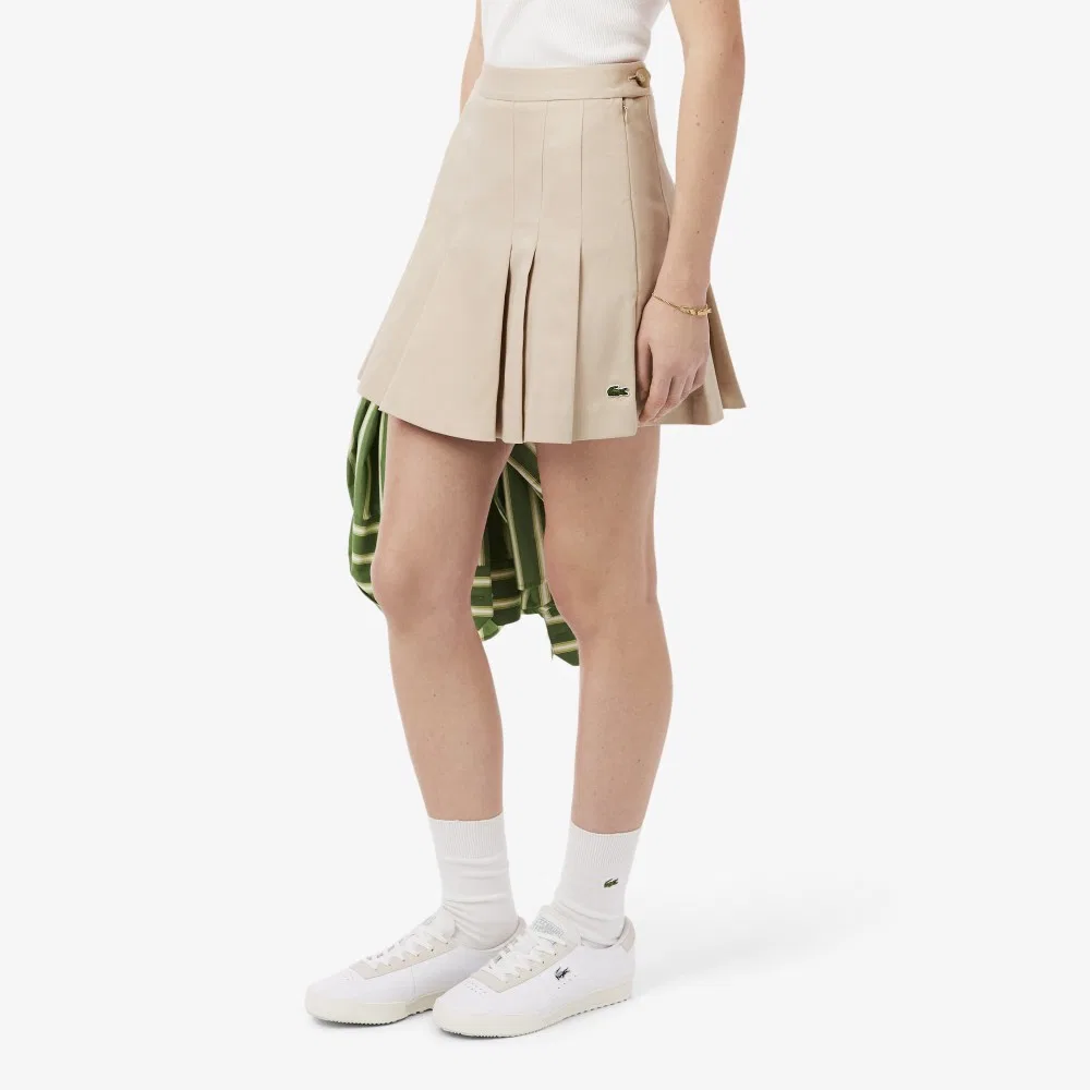 Юбка Lacoste плиссированная бежевая — фото 2