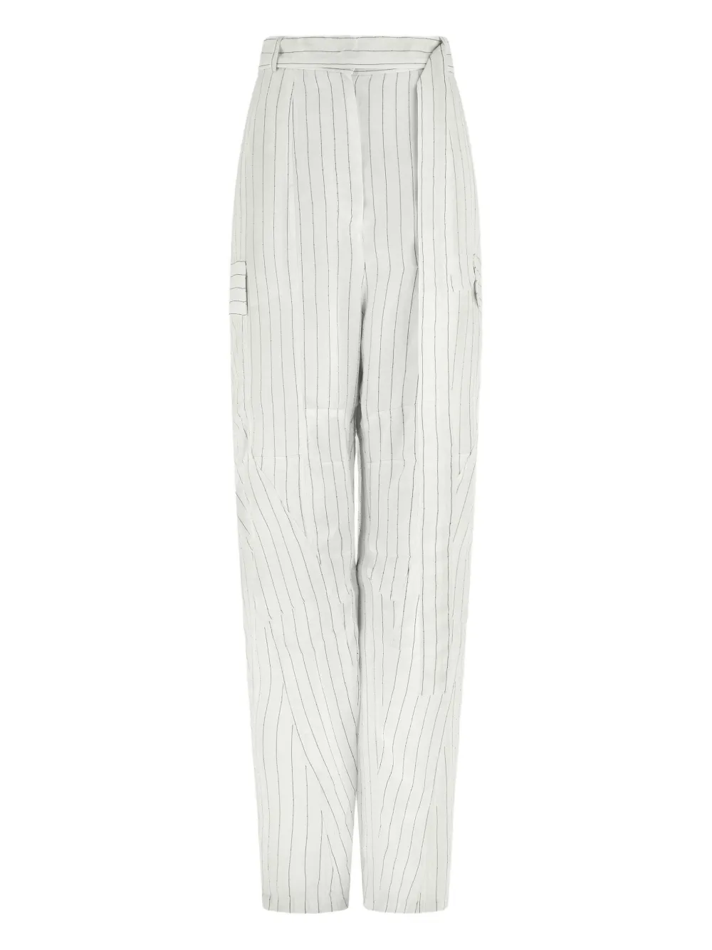 

Брюки карго в тонкую полоску Ferragamo, белый