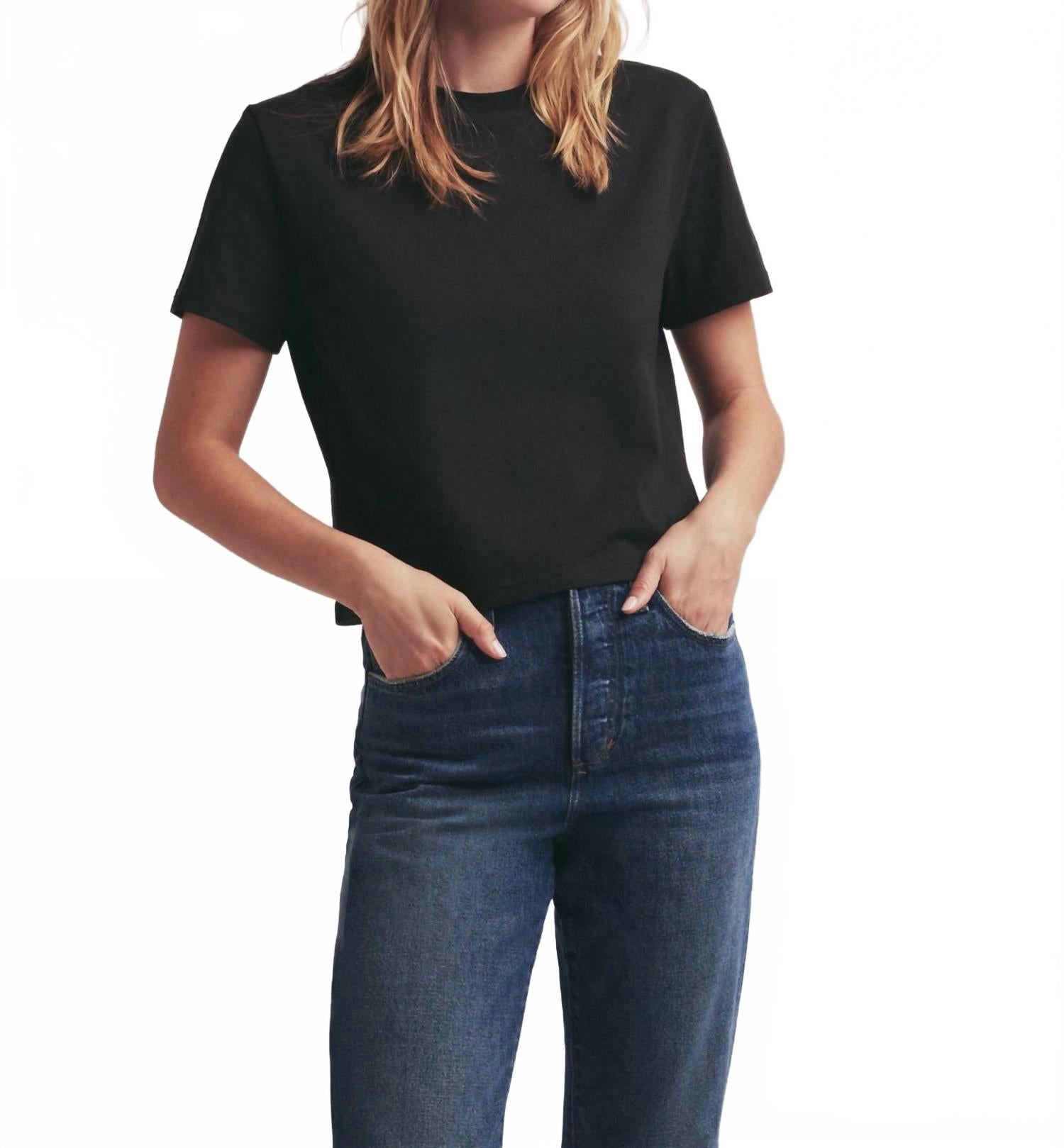 

Любимая черная футболка с коротким рукавом Favorite Daughter