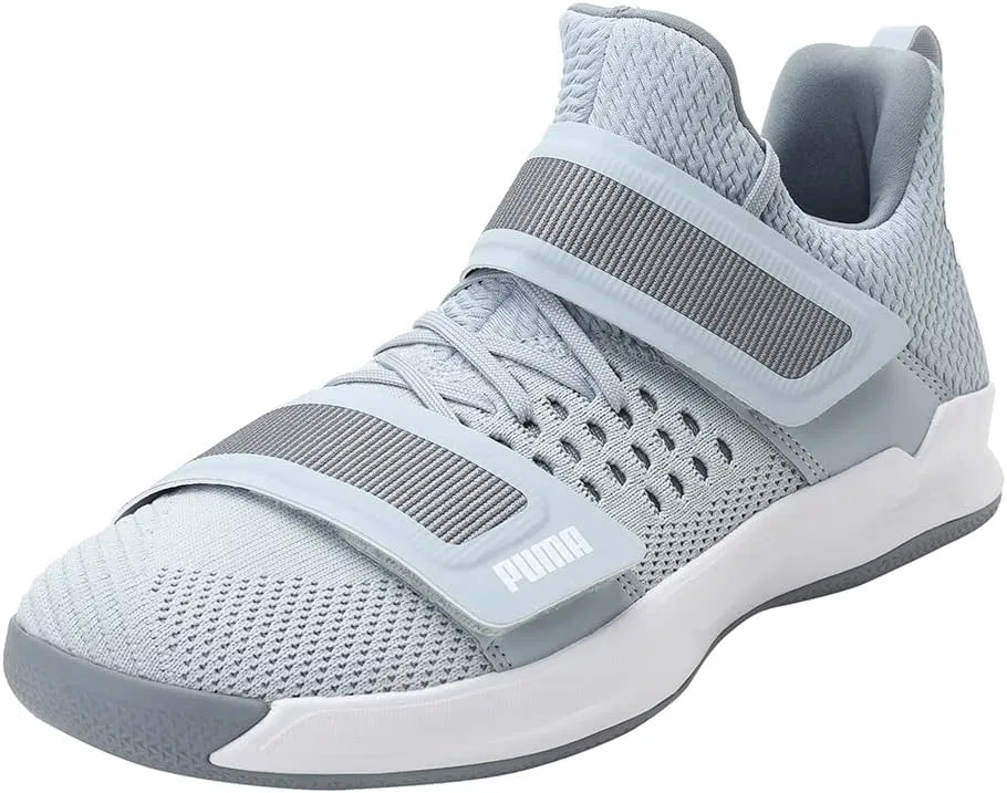 Футзальные кроссовки PUMA Unisex Rise Xt Netfit 1, Grey Dawn White Tradewinds
