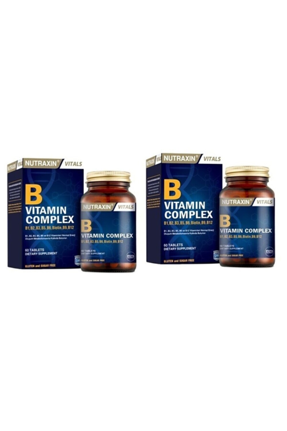 

Nutraxin Витаминный комплекс группы В, 60 таблеток, 2 коробки