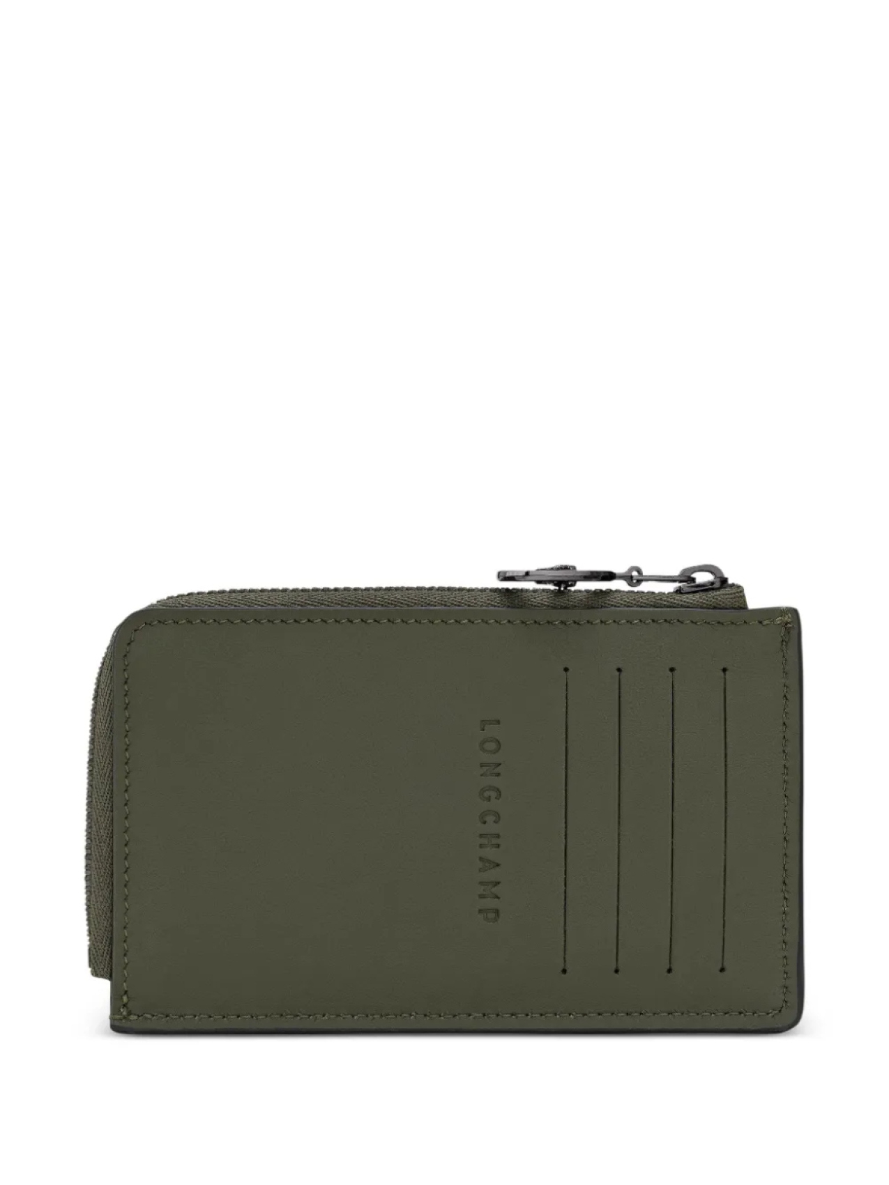 

Longchamp картхолдер с тиснением, зеленый