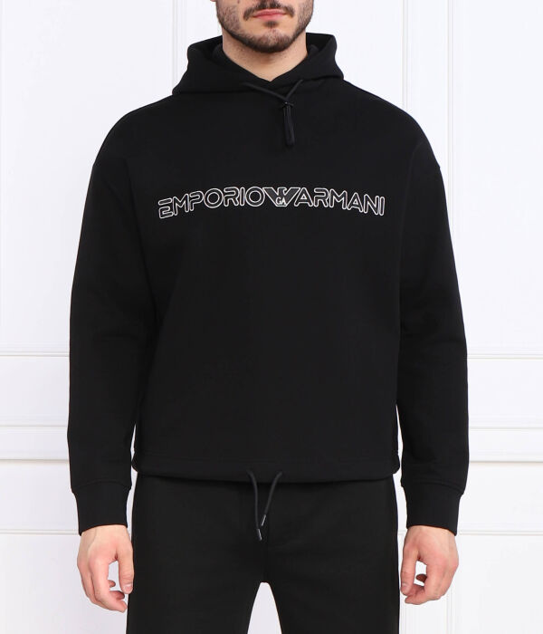 

Толстовка мужская Emporio Armani с надписью, черный