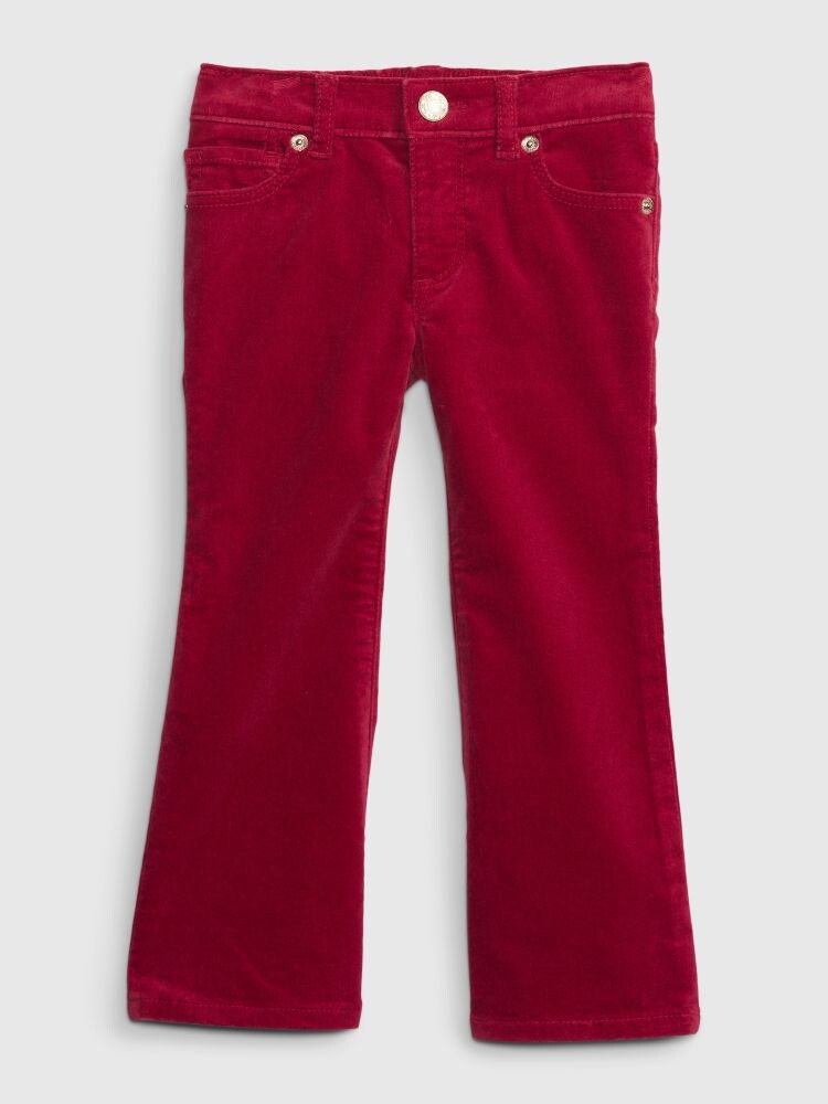 

Велюровые расклешенные джинсы Gap, красный