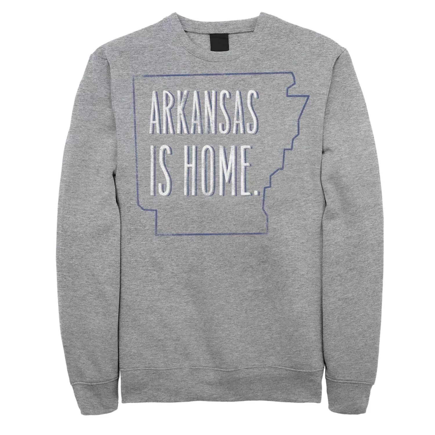 

Лонгслив с рисунком "Arkansas Is Home", серый