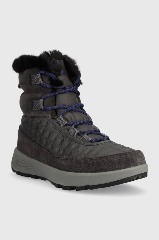 Женские зимние ботинки Columbia SLOPEIDE PEAK LUXE кожаные с мембраной, серый — фото 2