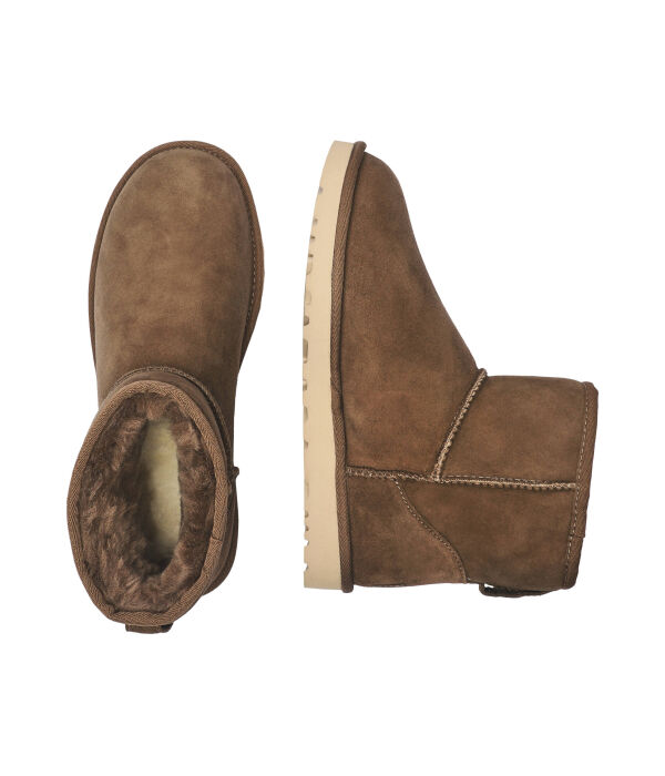 Мужские зимние угги Ugg Classic кожаные, коричневый — фото 4