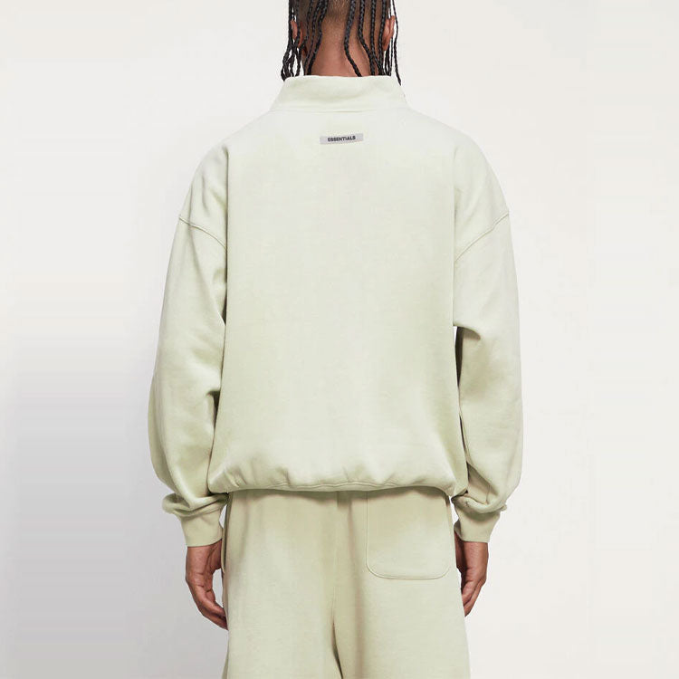 Спортивная толстовка Fear of God Essentials FW20 Half Zip Sweatshirt 'Sage' 0192250500213012, зеленый — фото 4